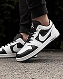 Кеды Nike Jordan низк бел чер лого, фото 3