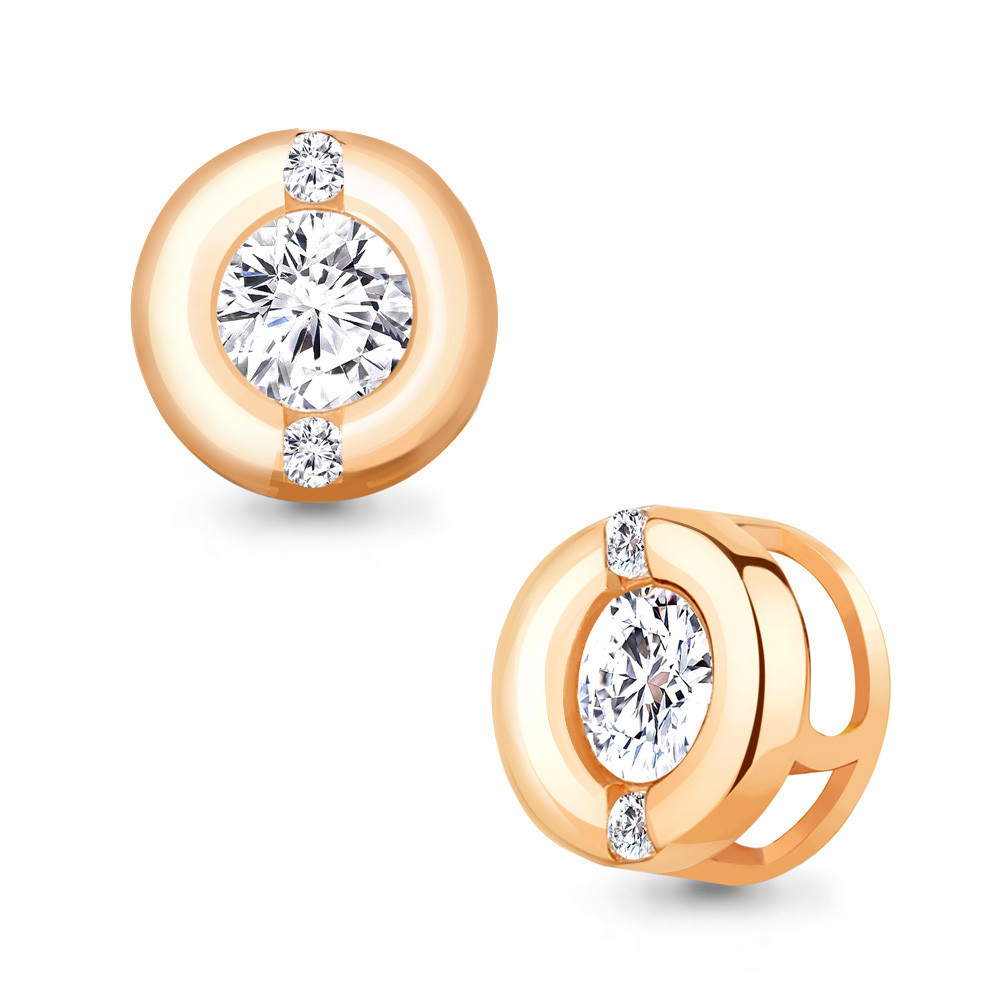 Серебряная подвеска-бегунок Фианит Aquamarine 236491А.6 серебро с позолотой, фото 1