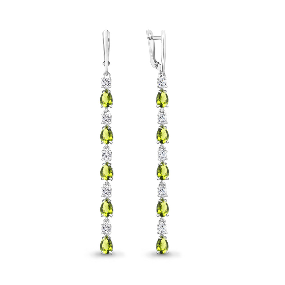 Серьги длинные Aquamarine 4760207А.5, фото 1