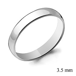 Серебряное обручальное кольцо  Aquamarine 54783.5 покрыто  родием