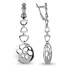 Серьги из серебра с фианитами Aquamarine 45545А.5, фото 4