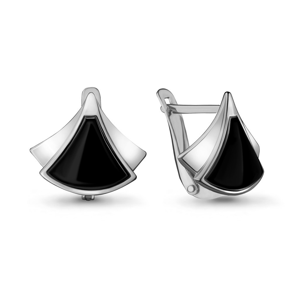 Серьги серебряные классические Aquamarine 33667.5 покрыто родием