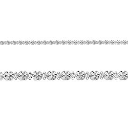 Серебряный браслет классический  Фианит Aquamarine 74191А.5 покрыто  родием