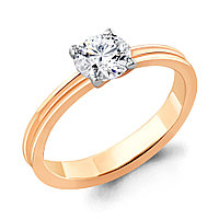 Серебряное помолвочное кольцо Фианит Aquamarine 63209.6 позолота