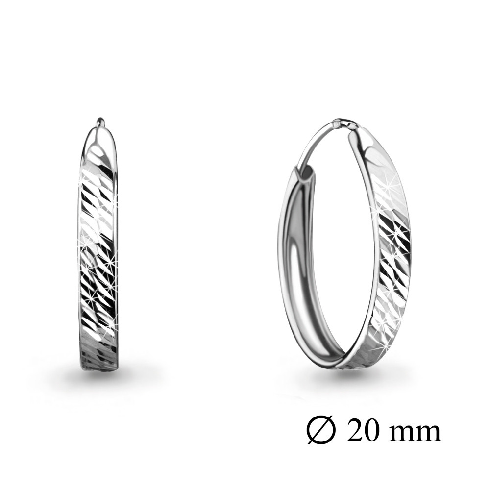 Серьги конго из серебра Aquamarine 32076.5 серебро с родием