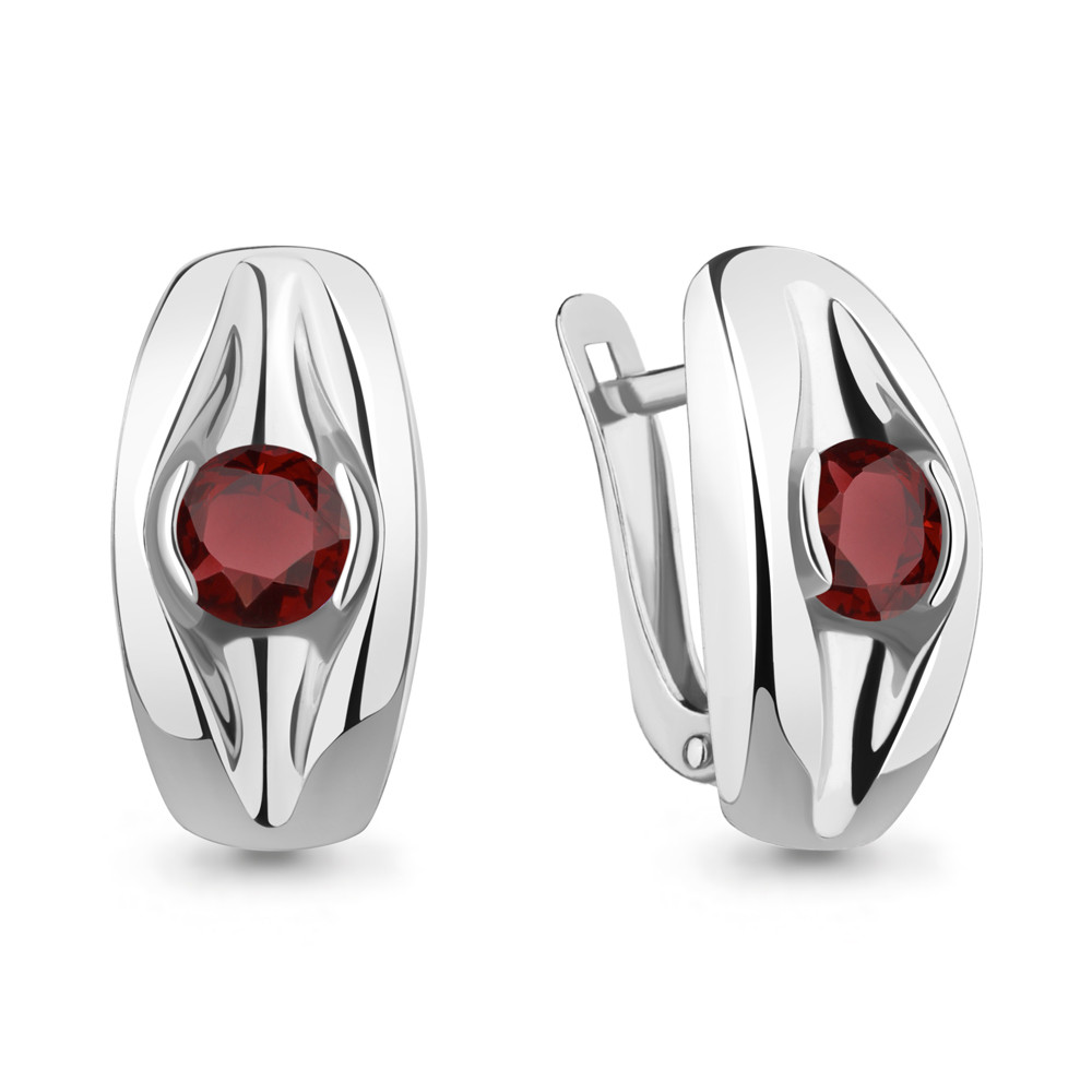 Серьги серебряные классические Aquamarine 4759303.5 покрыто родием