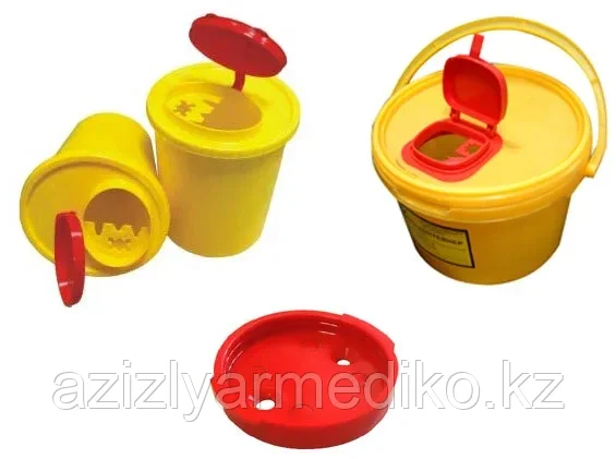 Емкость-контейнер для сбора острого инструмента Класс Б (Желтый) 0,75 л