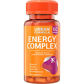 Urban Formula Комплекс для энергии и тонуса Energy Complex, женьшень, витамины для женщин, мужчин 60 капсул