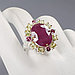 Эксклюзивное кольцо с крупным натуральным Рубином, фото 2