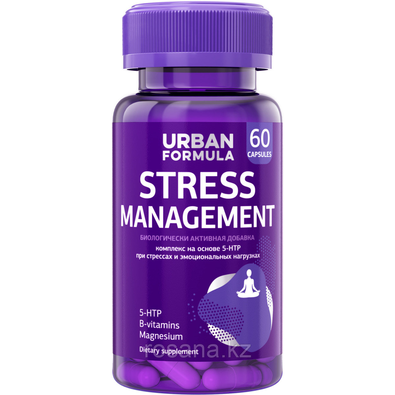 Urban Formula БАД Комплекс экстракта пустырника, 5-НТР, Mg и витаминов группы В, 60 шт, Stress Management