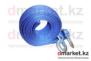 Трос буксировочный 6 тонн, длина 4.4 м, ширина 44 мм, 2 крюка, нейлоновый