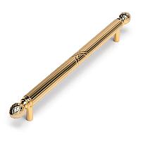 Мебельная ручка скоба, замак, размер посадки 128 мм, цвет золото матовое "Милан"