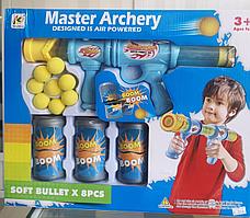 Бластер с мягкими пулями / Помповое оружие с мишенью / Игровой автомат с пулями