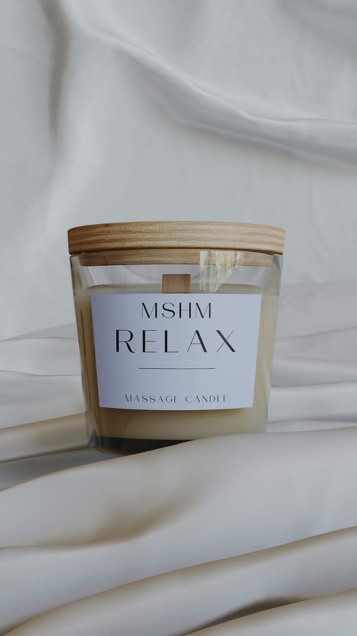 Массажная свеча RELAX на масляной основе, морская соль, орхидея, жасмин, 60 грамм