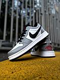 Кеды Nike Jordan низк сер бел чер лого, фото 3