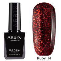 №014 Гель-лак Arbix RUBY Огненный Феникс 10мл.