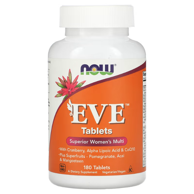 Eve, Улучшенный мультивитаминный комплекс для женщин, 180 таблеток NOW Foods - фото 1 - id-p102818913