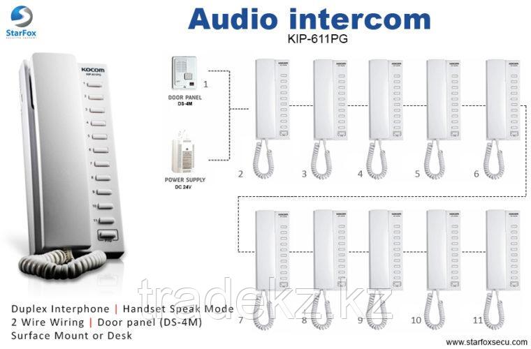 Переговорное устройство селекторной связи Kocom KIP-611PG трубка интерфона - фото 3 - id-p102819054