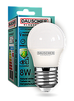 Лампа LED G45 8W E27 4200K 90lm/w (DAUSCHER)