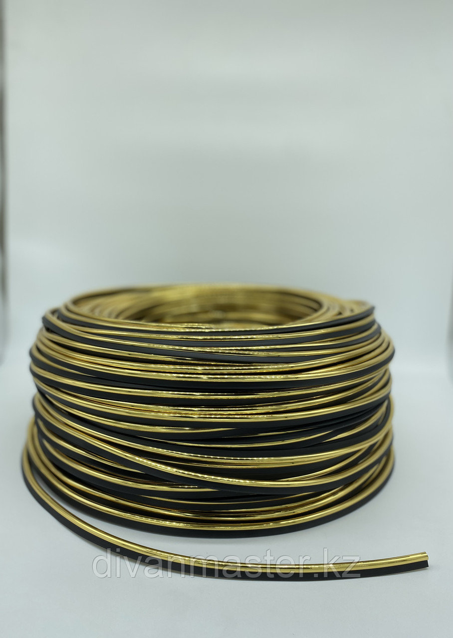 Декор лента ПВХ под золото 5 мм