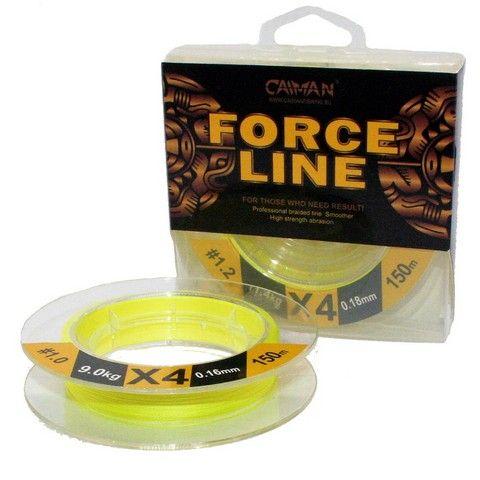 Шнур Caiman Force Line 150м 0.14мм желтый