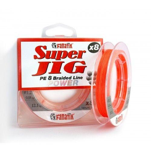 Шнур FANATIK Super Jig PE X8 120м 0,12мм оранжевый