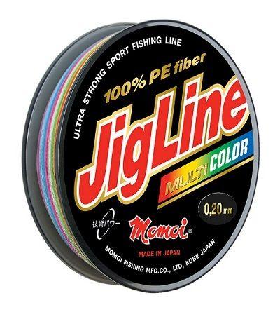 Шнур JigLine Multicolor 0,12мм 9,0кг 100м 5цвет.