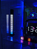 Эквалайзер музыкальный 32 led светодиодный RGB 3D Bluetooth с аккумулятором, фото 6