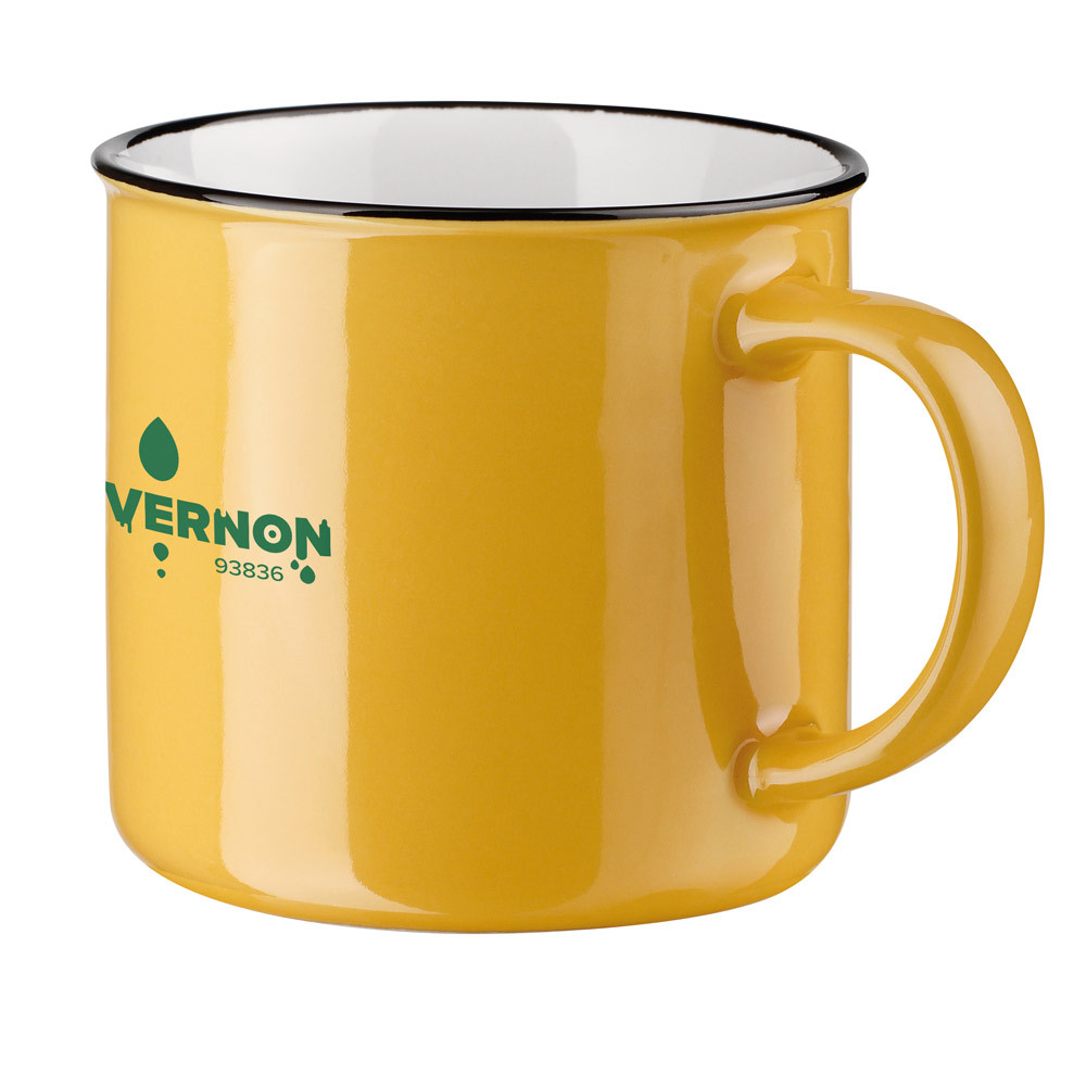 Керамическая кружка VERNON, желтая - фото 2 - id-p102853491