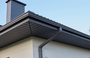 Водосточная система 120х86 мм/102х76 мм Графит БЮДЖЕТ прямоугольного сечения