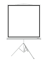 Экран на треноге Deluxe DLS-T180xW (70"х70"), Ø - 100", Раб. поверхность 172х172 см., 1:1