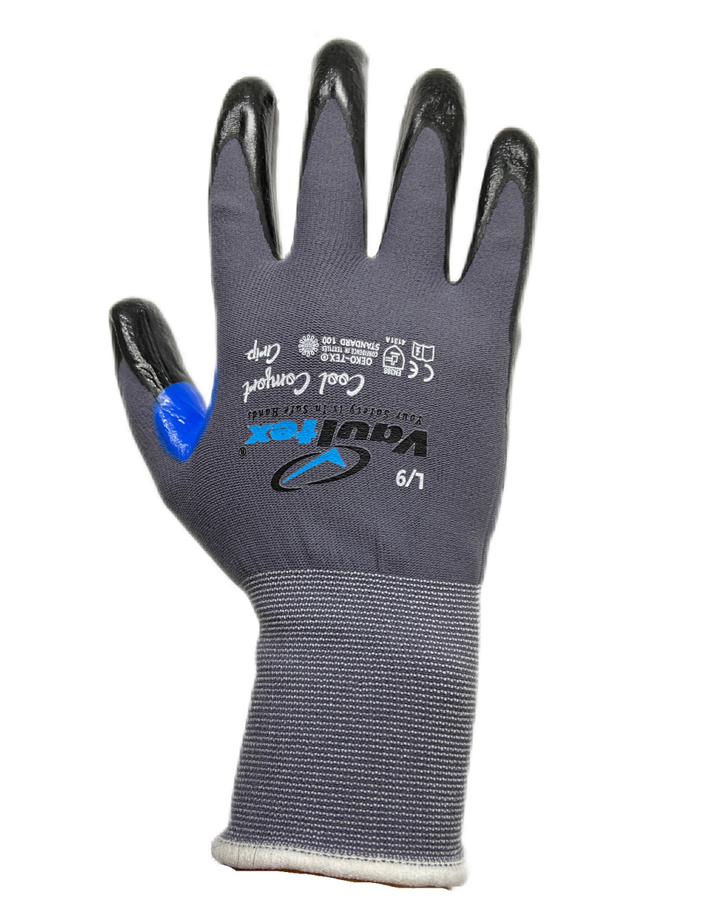 Перчатки антипорез защитные Cool Comfort Grip с нитриловым покрытием + доп защита промежности большого пальца