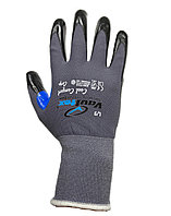 Перчатки антипорез защитные Cool Comfort Grip с нитриловым покрытием + доп защита промежности большого пальца