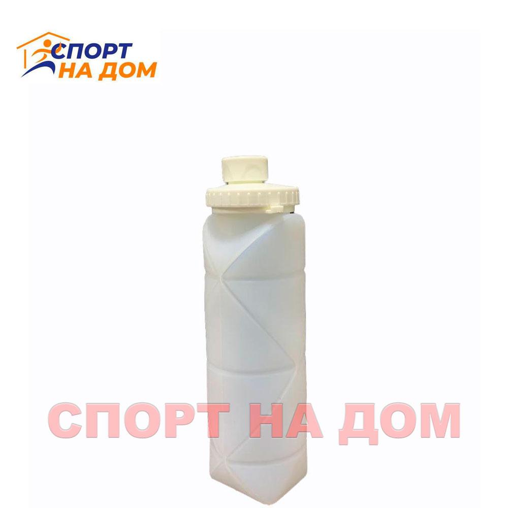 Складная силиконовая бутылка для воды (белая)