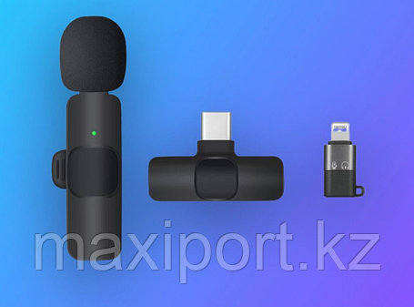 Беспроводной микрофон петличный К8 для iPhone и Android (Lightning и Type-C) Петличка для блогеров Оригинал, фото 2