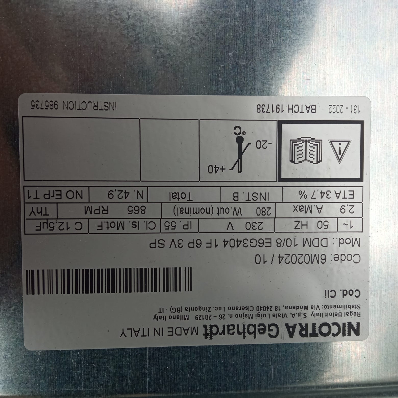 DDM10/8 E6G3404 1F 6P 3V SP