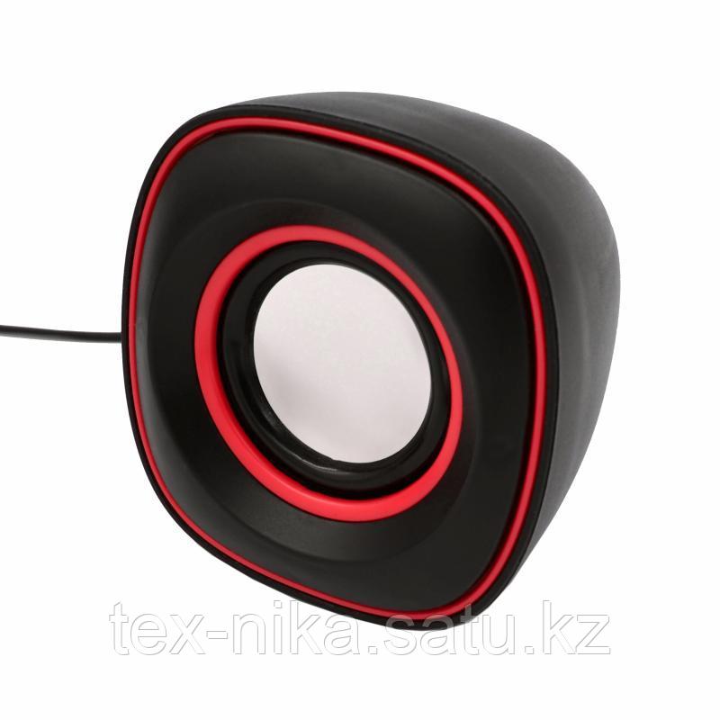 Колонки 2.0 D-015, USB, чёрный-красный