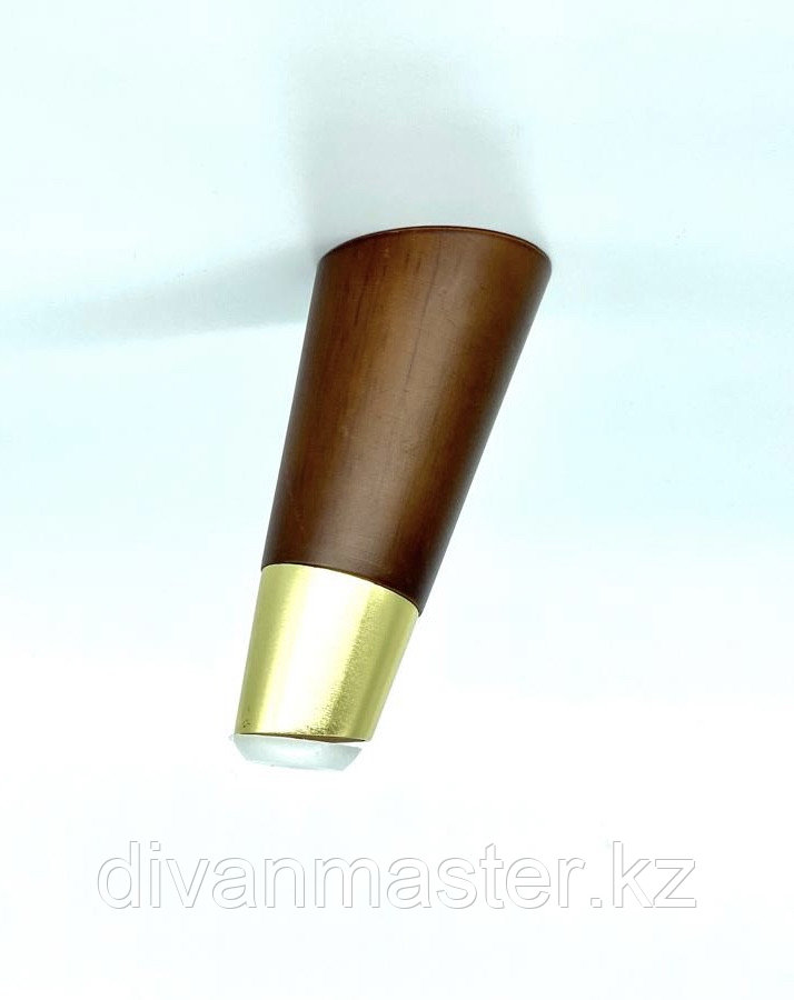 Ножка мебельная, деревянная с латунным наконечником.12 см с наклоном - фото 1 - id-p77963994