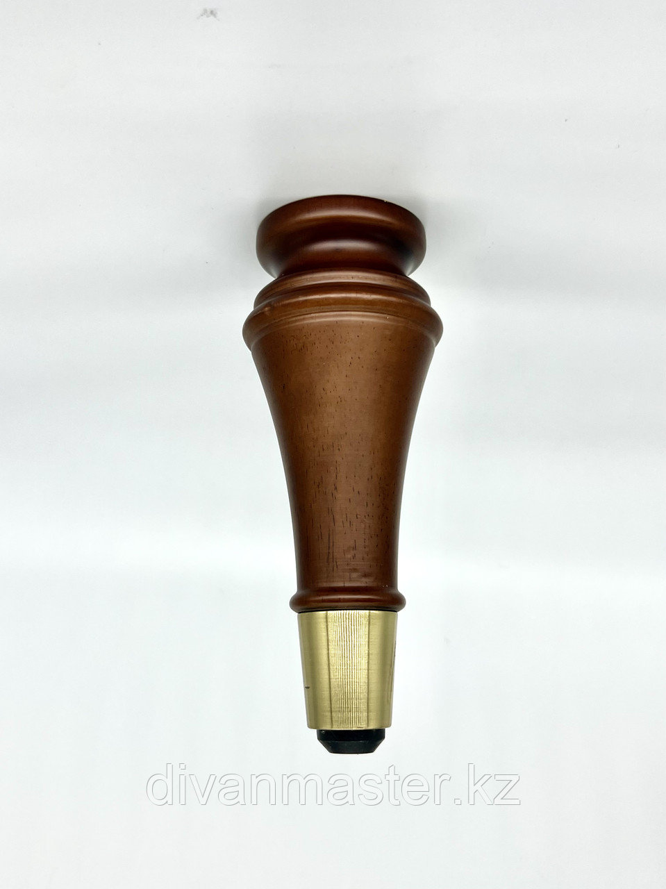 Ножка мебельная, деревянная с латунным наконечником 18 см