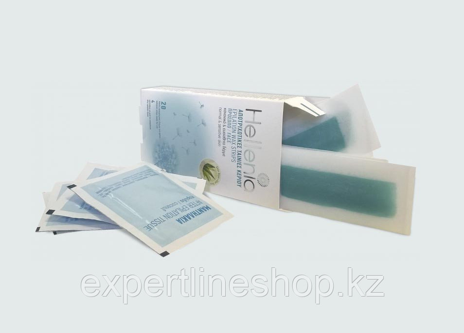 Полоски восковые Hellenia Epilation Wax Strips for Face, восковые (для лица), упаковка 20 шт.