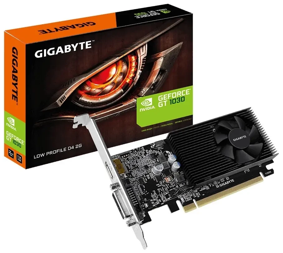 Видеокарта 2Gb PCI-E GDDR4 GIGABYTE GV-N1030D4-2GL DVI+HDMI