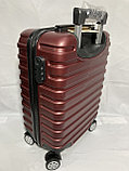 Маленький пластиковый дорожный чемодан на 4-х колесах" Longstar". Высота 53 см, ширина 34 см, глубина 22 см., фото 4