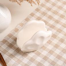 Салфетница "Ракушка", белая, керамика, 11.5х8х10 см, фото 3
