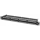 Коммутационная панель SNR, 19" неэкранированная, 1U, 24 порта, cat.5e, горизонтальная заделка