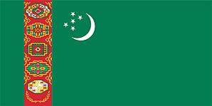 Флаг Туркмении 1 х 2 метра.