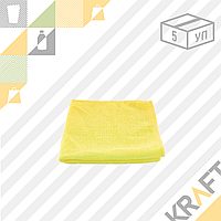 Салфетка микрофибра, 30 х 30 см, 200 г/м2, желтая, «ГОРНИЦА» (5/100)
