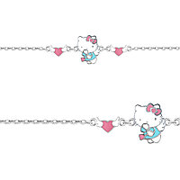 Серебряный браслет классический, Эмаль 74426.5 покрыто родием коллекц. Hello Kitty
