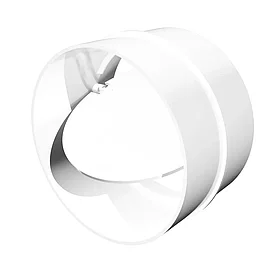 12,5СКПО Соединитель с обратным клапаном круглых воздуховодов D125 мм, пластик