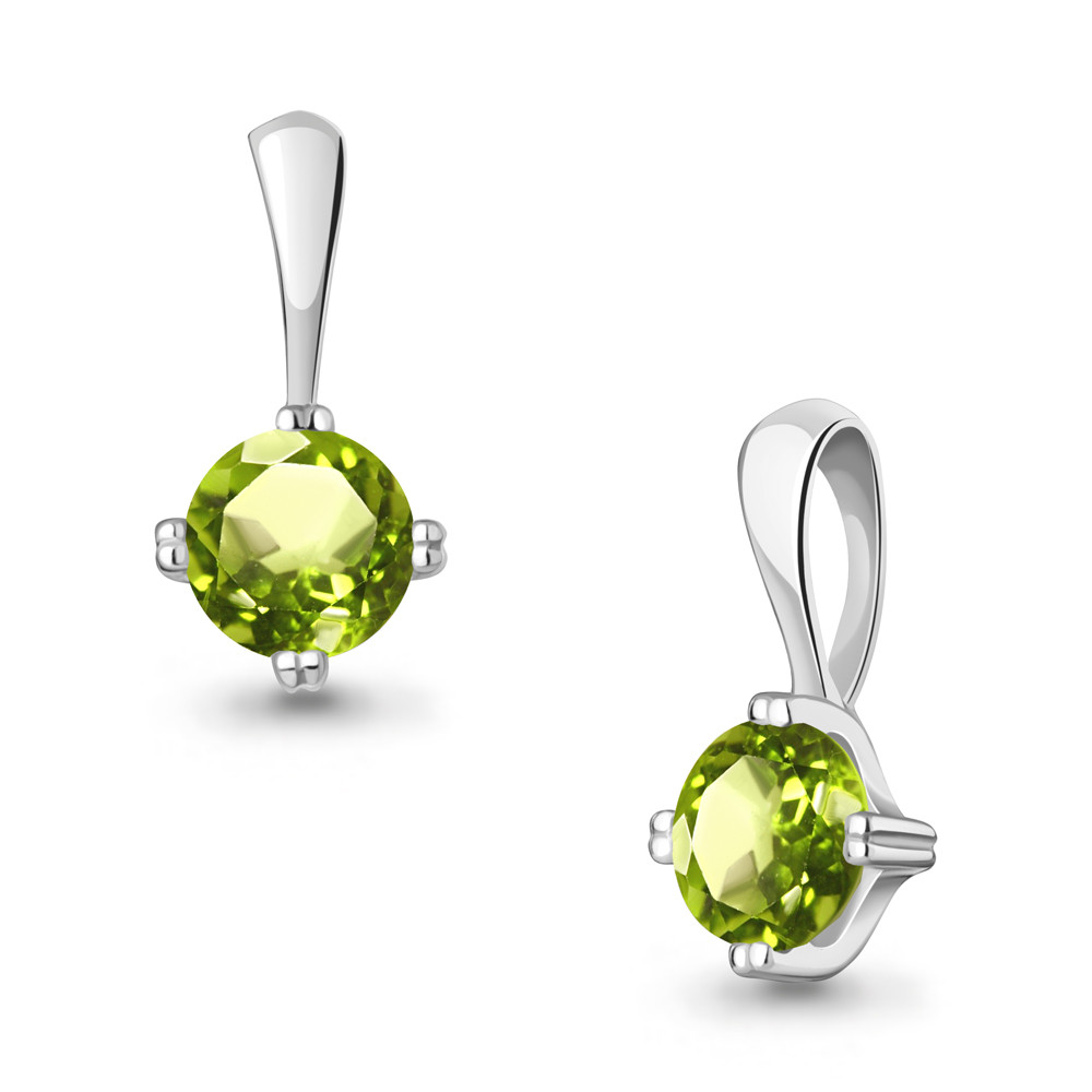 Серебряная подвеска Хризолит Aquamarine 2502807.5 покрыто родием