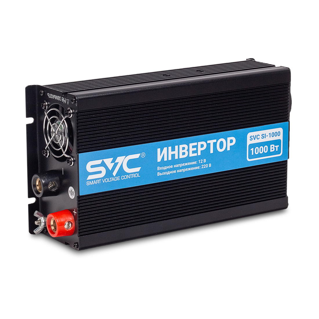 Инвертор SVC,SI-1000,мощность 1000ВА/1000ВТ вход 12В/выход 210-240В,1вых,Shuko CEE7,USB-порт 2А - фото 1 - id-p102922809